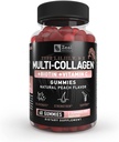 Multi Collagen Peptide Gummies (1, 2, 3, 5 " 10) + Vitamina C + Biotina + Ácido Hialurónico Soporta el cabello sano, la piel y las uñas  durable Non-GMO y Gluten-Free TEN Natural Peach Flavor TEN 60 Gummies