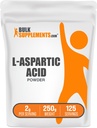 BulkSupplements.com L-Aspartic Acid Powder - Aspartic Acid Supplement, Amino Acids Supplement - Gluten Free, 2g per Serving, 250g (8.8 oz) (Pack of 1)