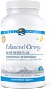Nordic Naturals Pro Balanced Omega - Fish Oil and Evening Primrose Oil, 240 mg EPA, 160 mg DHA, 76 mg GLA, soporta el equilibrio hormonal y la piel sana*, 180 geles blandos