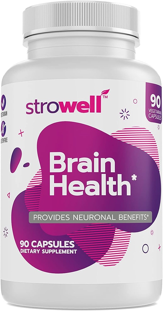 Suplemento Cerebro para Salud Cerebro y Ojo - 90 cápsulas - Suplemento de Booster Cerebro Antioxidante para Memoria, Claridad " Enfoque - Suplemento Foco y Alivio de la Estrés de Metal (30 Fuente de Día)
