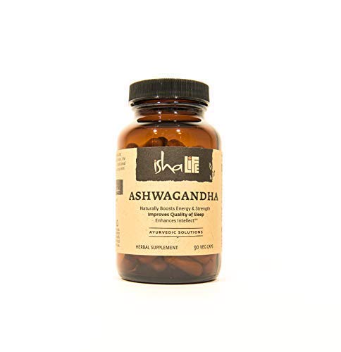 ISHA Ashwagandha Suplementos - Suplemento Natural Herbal, 500 mg ea (90 caps Veg)