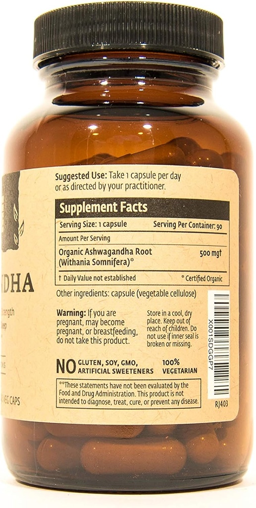 ISHA Ashwagandha Suplementos - Suplemento Natural Herbal, 500 mg ea (90 caps Veg)