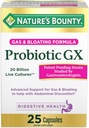 Nature's Bounty Probiotic GX, Helps with Occasional Gas and Bloating, Dietary Supplement, Digestive Health, 25 Capsules