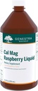 Genestra Marcas Cal Mag Raspberry Liquid ← Calcio y Magnesio Citrate Fórmula con Vitamina D Silencio 15.2 fl. oz.