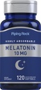 Piping Rock Melatonin 10mg  120 Softgel Capsules ← Quick Release Suplemento  Highly Absorbable ← Non-GMO, Gluten Free