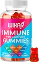 9 in 1 Immune Support Gummies with Elderberry, Vitamin C adultoD, Zinc, Turmeric, Ginger, Echinacea, Astragalus &amp; Sea Moss for Immunity Supplement - 60 Gummies