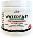 WATERFAST Monk Fruit Keto Electrolyte Powder for Fasting and Hydration- Strawberry Watermelon Flavor ← Pink Himalayan Salt (Sodium), Potassium, Magnesium, Calcium