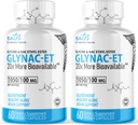 Fusiones de la naturaleza GlyNAC-ET NAC Suplemento N-Acetyl Cysteine Ethyl Ester - 20x Más Bioavailable - Glycine & N-acetylcysteine Ethyl Ester Anti Aging Suplemento, Boost Glutathione Pack of 2-120 Count