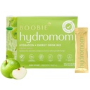 Boobie Hydromom Superfood Electrolyte Drink Mix, Green Apple ← Refreshing Energy " Hydration Boost for Mamas ← Sobre el objetivo " Travel Essentials for Pregnancy, Lactation, " Beyond, 15 Packets