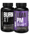 Jacked Factory Burn XT Thermogenic Fat Burner - Appetite Suppressant " Nootropic Energy Booster (90 Capsules) " Lean PM Weight Loss Supplement, Sleep Support  durable (60 Capsules)