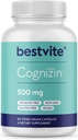 BestVITE Cognizin Citicoline 500mg (60 Vegetarian Capsules) - Clínicamente Estudiado Premium Choline Nootropic - No Stearates - Vegan - No GMO - Gluten Gratis - Suplementos cerebrales para memoria y enfoque
