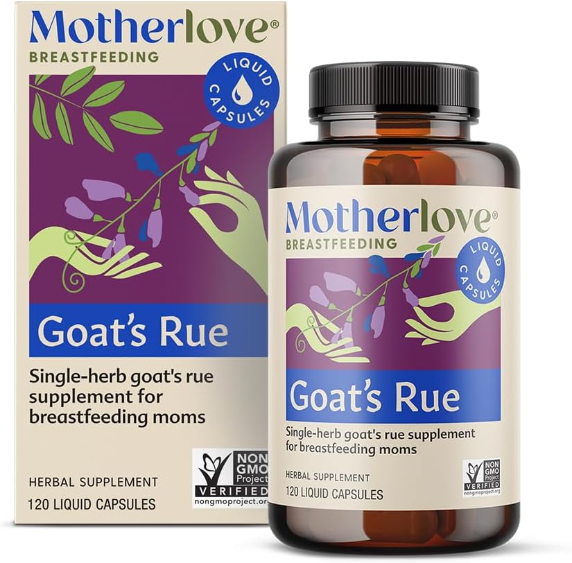 Motherlove Goat’s Rue (120 tapas líquidas) Suplemento de lactancia para el desarrollo del tejido de mama " Apoyo a la oferta de leche de mama —No-GMO, hierbas orgánicas, Vegan, Kosher, libre de soja