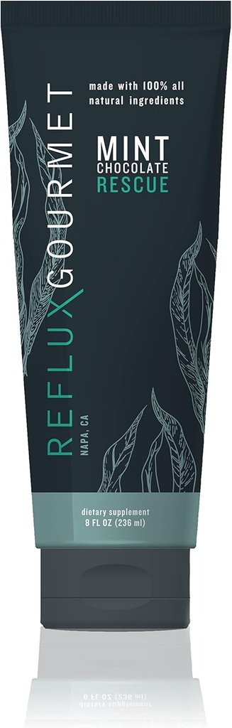 REFLUX GOURMET - Mint Chocolate Rescue All-Natural Alginate Therapy, Acid Reflux, GERD, LPR, Heartburn Relief, Made from All Natural Ingredients Considered Safe for Children and Pregnant Women