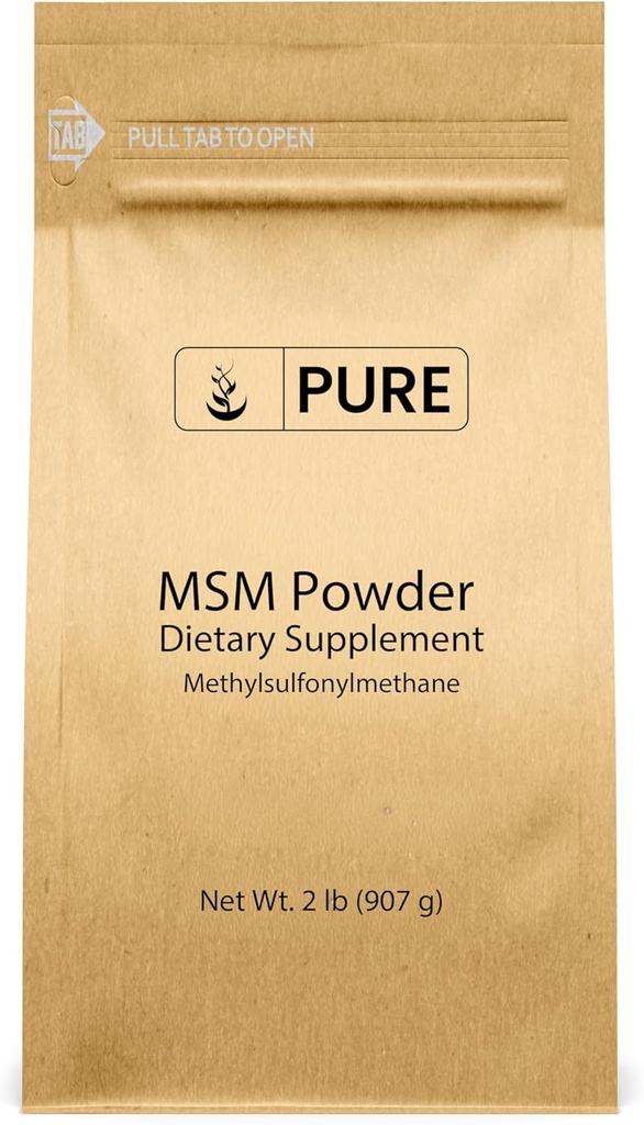 Methylsulfonylmethane MSM Powder (2 libras), Siempre Puro, Suplemento dietético Sulfuro Natural