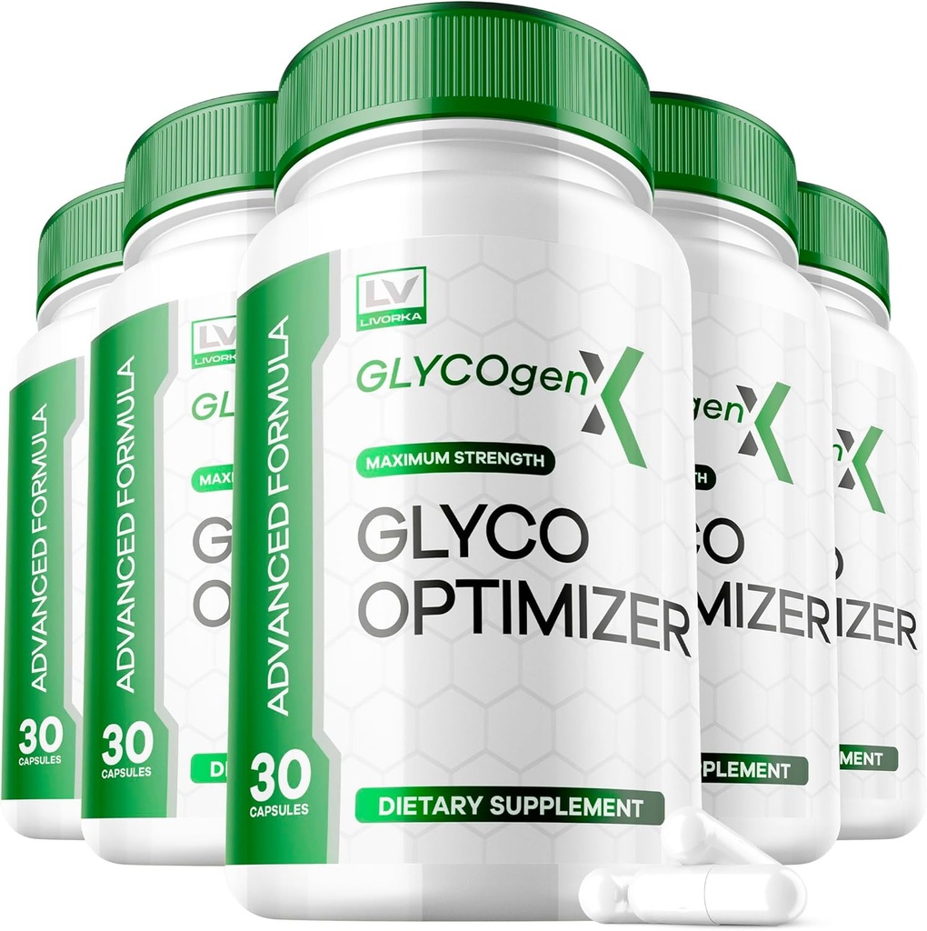 LIVORKA 5 Pack - Glycogen X Glyco Optimazer, Glyco X Optimizer Glycogen, GlycogenX, Glycogen Support, GlycogenX Support, Glycogen X, GlycogenX Glyco Optimizer, Glycogen Optimizer 600MG, 150 cápsulas