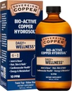 Soberano Bio-Active Copper Hydrosol - Bioavailable Cobre Colloidal Suplemento líquido para adultos y niños con Hidrosol de Plata para soporte inmunitario, cabello, piel y uñas - 16 fl oz (473mL)