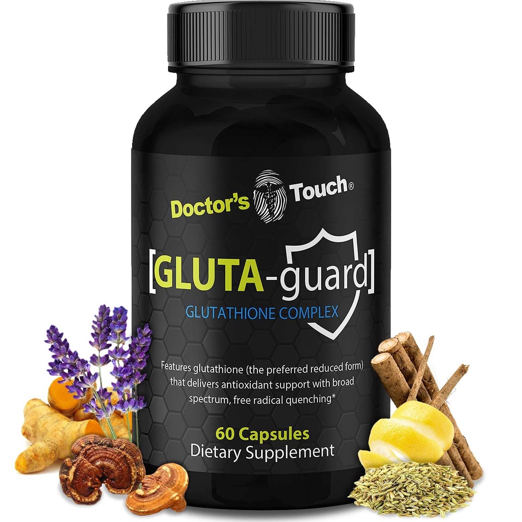 Suplemento de Glutatione Liposomal Touch del Doctor - Glutatione fácil de cambiar cápsulas para la energía, el apoyo cerebral y la salud de la piel - pura absorción máxima Glutathione Suplemento Liposomal