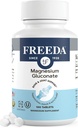 Freeda Magnesium Gluconate - Kosher Vegan Magnesium Supplement for Men &amp; Women - Leg &amp; Muscle Cramp and Spasm Relief - Natural Muscle Relaxer - Magnesio Vitaminas y Suplementos (100 Tablets)