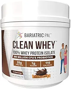 BariatricPal Clean Whey Protein (25g) con Probióticos (15 Servimientos) (Chocolate)