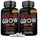 Laboratorios justificados (2 Pack Savage Grow Max 1600MG Advanced Men's Heath Formula 120 Capsules
