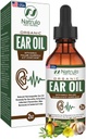 Aceite de oído ecológico para la infección del oído - Natural Eardrops for Ear Pain, Swimmer's Ear &amp; Wax Removal - Niños, Adultos, Baby &amp; Dog Earache Remedy - Ear Drops with Mullein, Garlic Made in USA