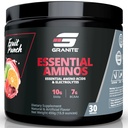 Aminoácidos esenciales Granito Polvo para la recuperación muscular y el crecimiento con 10g EAAs y 7g BCAAs - libre de soja, libre de gluten, 448g (30 servidos), sabor de fruta