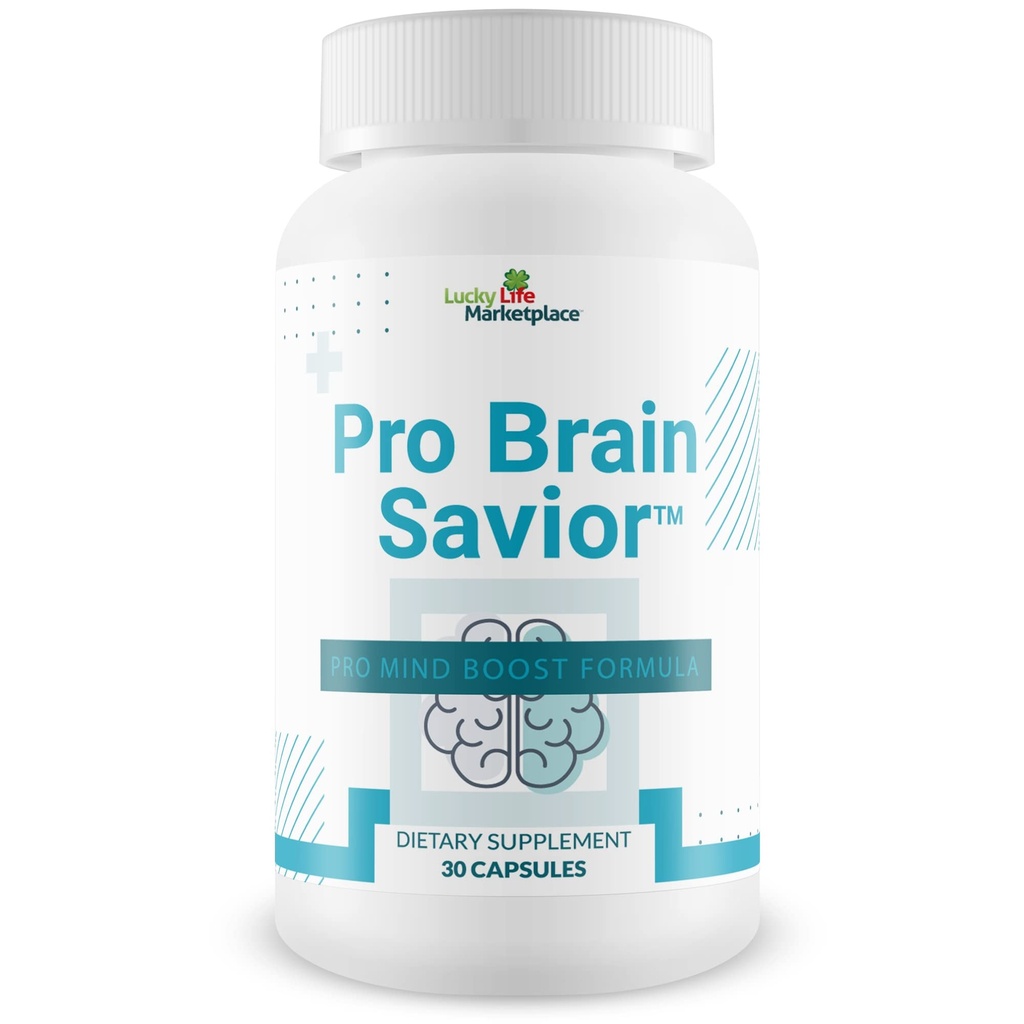 Pro Brain Salvador - Suplemento Nootropic Brain - Pro Mind Boost Formula for Memory, Focus, " Clarity - Study Pills - Bacopa, Niacin, Caffeine + L-Theanine, GABA - Promote Memory Retention & Learning