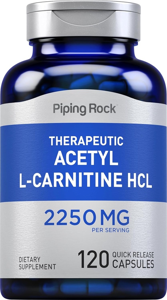 Piping Rock Acetyl L-Carnitine HCL | 2250mg | 120 Capsules | Therapeutic Supplement | Non-GMO, Gluten Free