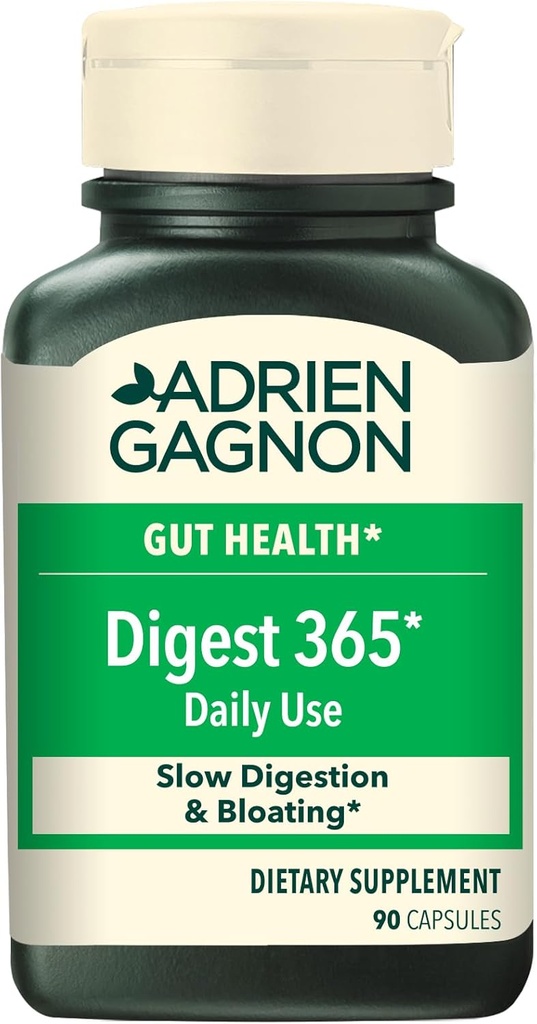 Adrien Gagnon - Digest 365 Natural Digestive Enzymes Complex, for Digestion Supplement Gas and Bloating Relief, Restore Gut Health - 90 Count