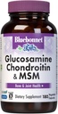 Bluebonnet Nutrition Glucosamine Chondroitin Plus MSM, Glucosamine, Chondroitin Sulfate, Vitamina C &amp; OptiMSM, Bone &amp; Joint Health, Non Gluten Free, Soy Free, Milk Free, 180 Vegetable Capsules
