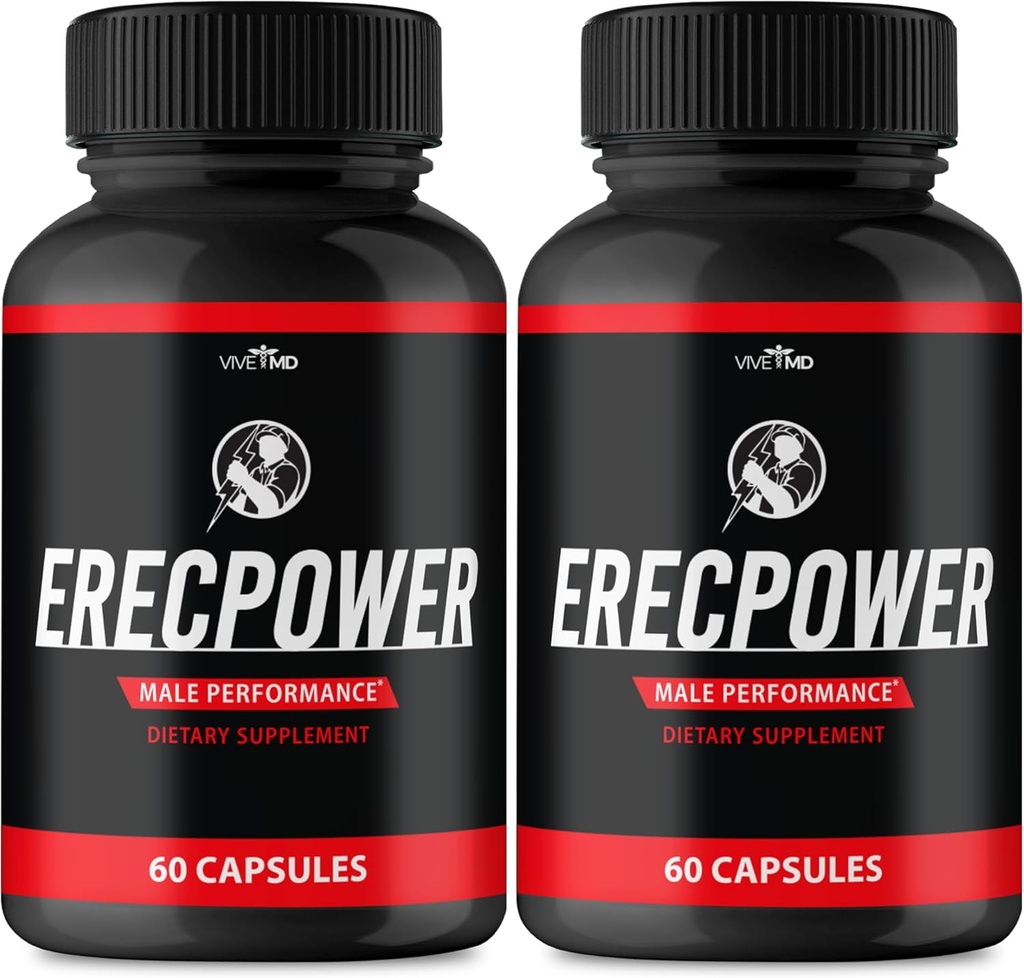 Erecpower for Men Capsules - Erecpower Pills Advanced Formula - Maximum Strength, ErecPower for Men Supplement Erec Power 60 Capsules, Erec Power Vitamin Pills Reseñas (2 Pack)