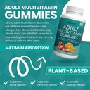 Mangas multivitamínicas de base vegetal, multivitaminas diarias para hombres y mujeres con vitaminas A, C, D, E, B-3, B-6, B-12, Biotina, inositol, non-GMO, Gluten Free, 60 Conde (30 días de suministro)
