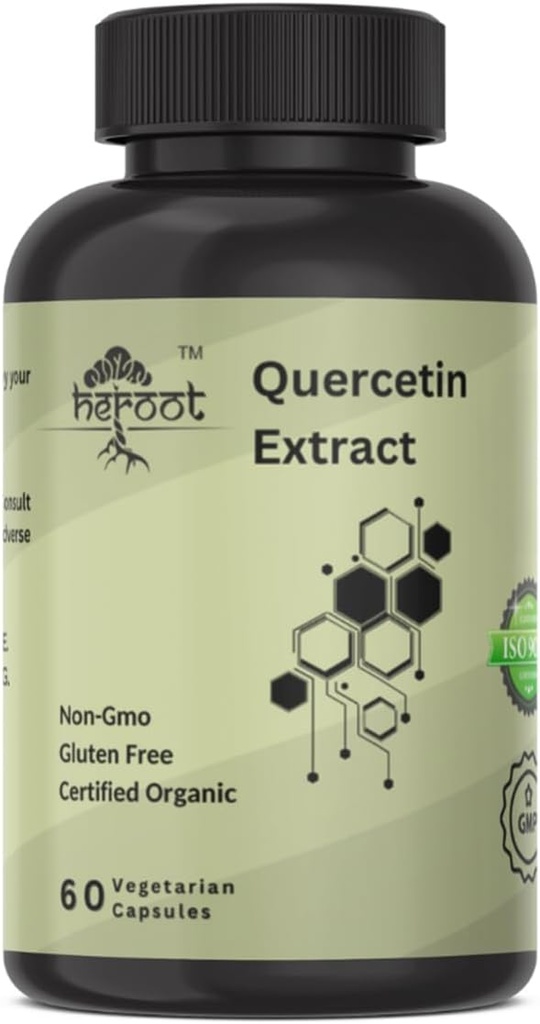 Quercetin Extract Capsules Non-GMO,Gluten-Free, Vegetarian Supports Overall Health Strength Energy (60 Capsules)