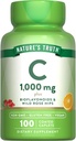 La verdad de la naturaleza Vitamina C Bioflavonoids & Rose HIPS TEN 1000mg TENED 100 Caplets ANTE Vegan, Non-GMO y Gluten Suplemento Libre