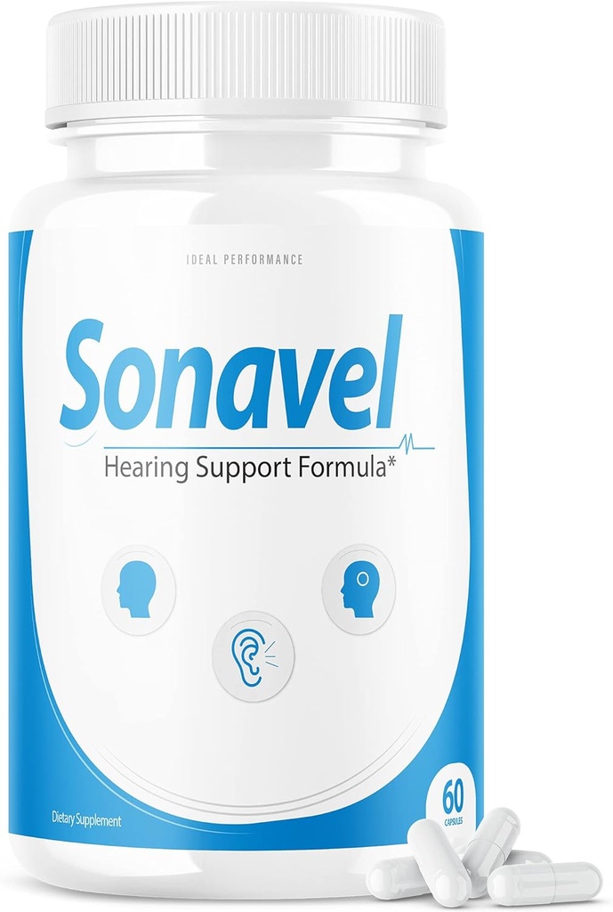IDEAL PERFORMANCE Sonavel Hearing Support Formula Tinnitus Pills Suplemento (60 cápsulas)