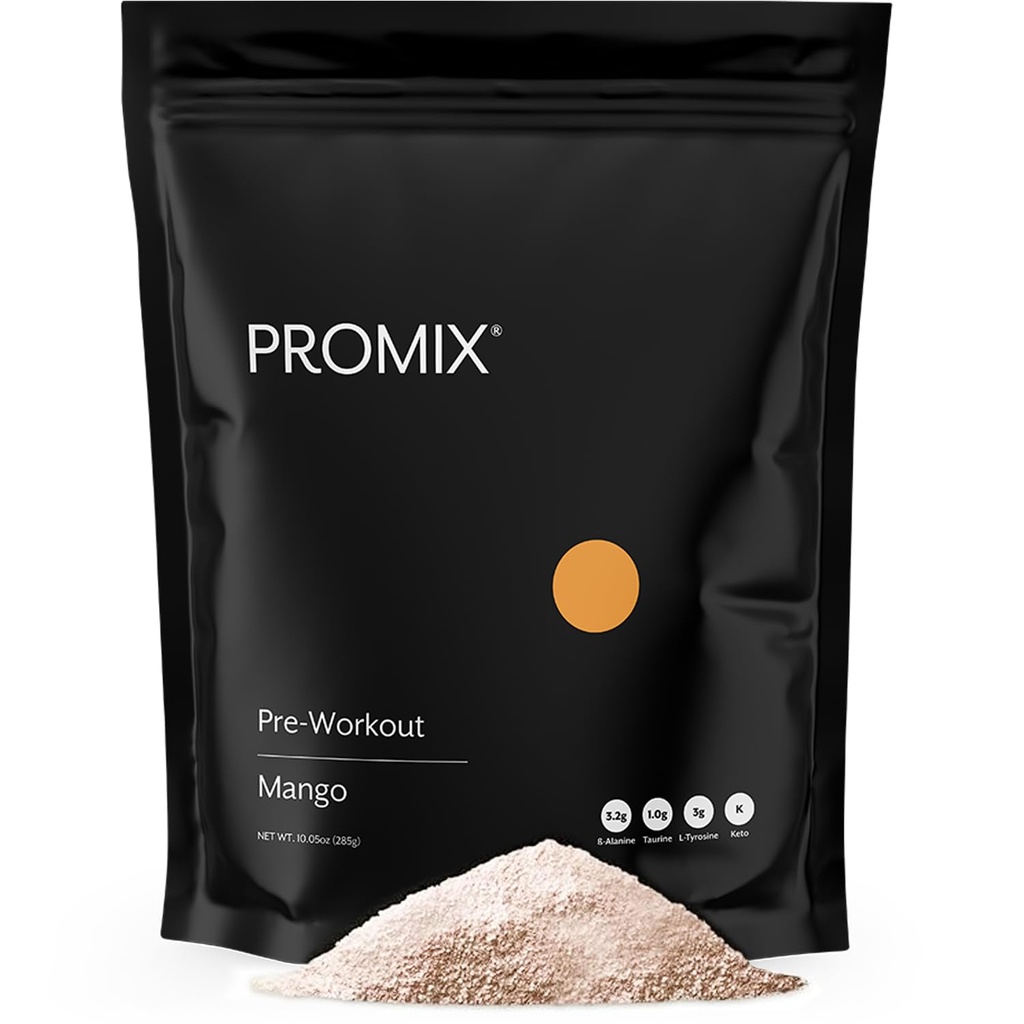 ProMix Nutrition Pre-Workout - Maximize Focus and Performance - Gratis de Stevia, Xanthan Gum, Soy, Gluten y GMOs - Mango - 30 Servings (Pack of 1)