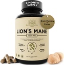 Lions Mane Supplement Capsules with Turkey Tail – Nootropic Brain Fog, Focus, Memory, Nerve Function, &amp; Immune Support Supplement – Non-GMO 1200 Mg Lions Mane Mushroom Supplement, 120 Caps.