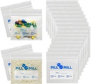 Pill Bag Count - Tamaño 3" X 2" 3 Mil – Plastic Pill Organizer Bags – Small Pocket Pill Baggies – Travel Pill Pouch – Daily AM Medical Storage Pouches – Locking Pill Carrier Container (100-Pack)