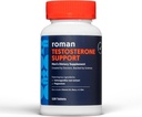 Ro Testosterone Soporte para Hombres ← Suplemento Nutricional diario con Ashwagandha para apoyar niveles saludables de testosterona y Magnesio para promover la salud muscular Silencio (120 Tablets)