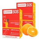 Glucose SOS Glucose Powder Packets with Natural Dextrose, Fast-Absorption Que instantáneamente disuelve en su boca sin agua necesitada, dulce &amp; Tangy 12 serviendo