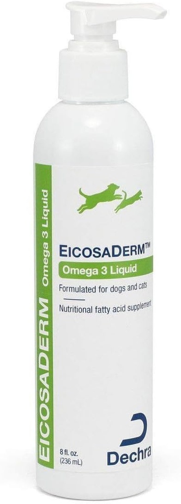 Dechra EicosaDerm Omega 3 Liquid for Dogs & Cats - Suplemento de ácido graso nutricional, 8 Fl Oz (Pack of 1)