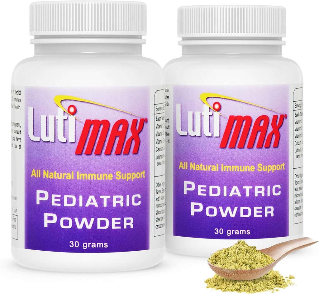 Lutimax Pediatric Powder Suplemento cerebral con luteolina " Rutina para niños - Memoria, foco, músculo " Apoyo inmunológico Suplementos cerebrales - Antioxidantes nootrópicos - 200 Actuaciones