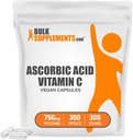 BulkSupplements.com Ascorbic Acid Capsules (Vitamin C Capsules) - Vitamina para Immune Support - Vegan - 1 cápsula por Serving - 10 meses de suministro (300 cápsulas de Veg)