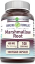 Amazing Formulas Marshmallow Root Supplement | 480 Mg Per Serving | 100 Veggie Capsules | Non-GMO | Gluten Free | Made in USA
