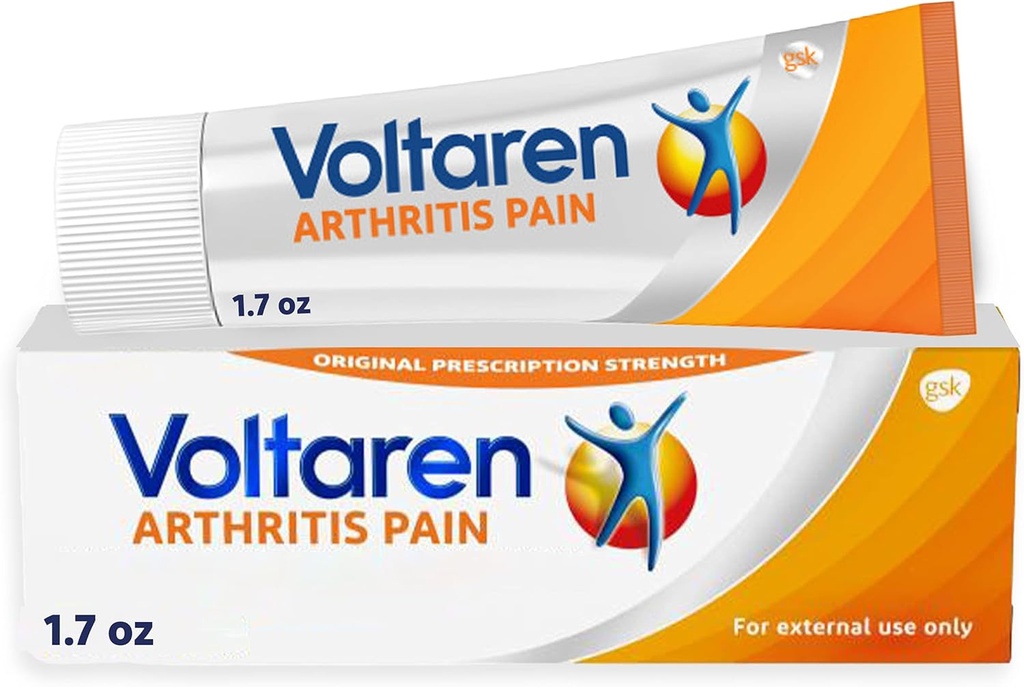 Voltaren Artritis Dolor de dolor para poderosa artritis tópica Alivio de dolor con Diclofenac, No se necesita prescripción - 1.7 oz/50 g Tube