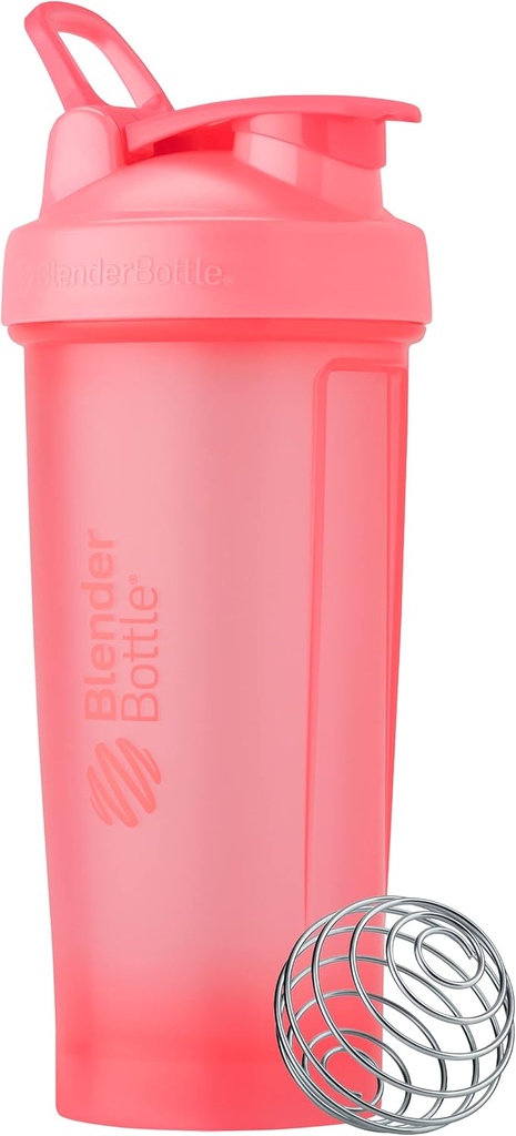 BlenderBottle Classic V2 Shaker Bottle Perfecto para sacudidas Protein y Pre Workout, 28-Once, Rosa Luz
