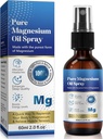 Óleo de Magnesio, Aceite de Magnesio para Pies, Aceite de Magnesio Puro Orígenes de Espray de Magnesio 100% Natural Fácil de Absorb y Uso(2 Fl.Oz)