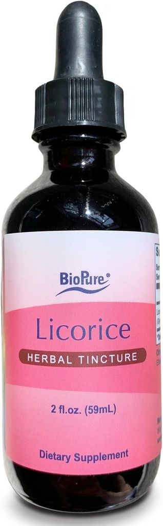 BioPure Licorice Tintura – Potente Extracto Botánico de Licorice Root, un Adaptógeno Herbal que Soothes Throat y soporta Alto Respiratorio, Inmune y funcionamiento del sistema gastrointestinal – 2 fl oz