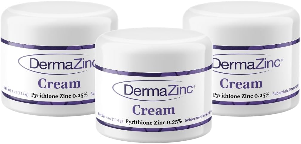 Crema de Terapia DermaZinc, Crema de zinc para la piel, Alivio de Desorden de la pielCream para la psoriasis, dermatitis, eczema y otras condiciones de la piel (3 Pack)