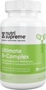 Nutri Supreme Ultimate B Complex, Highly Absrobable Essential B Vitamins with Methylfolate to Support Nervous System Function, 60 cápsulas